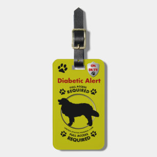 Diabetic Alert Dog ID Luggage Tag
