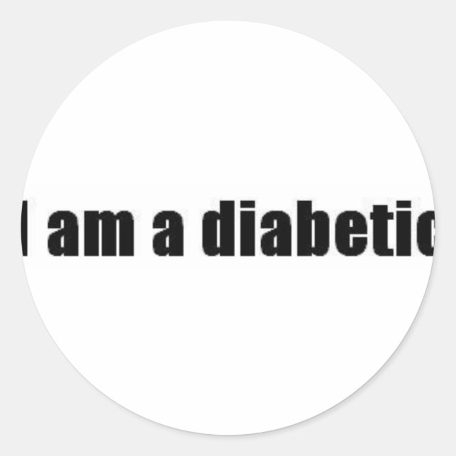 Diabetic Classic Round Sticker (Front)