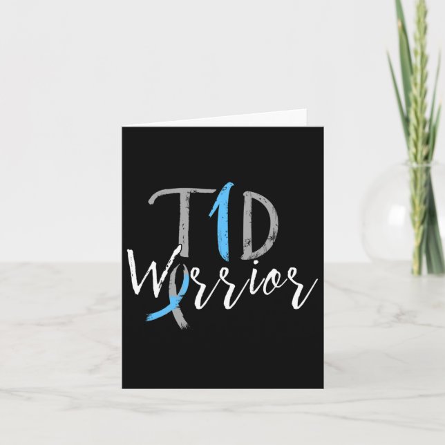 Diabetic Fun Type 1 Diabetes Awareness  Card (Front)