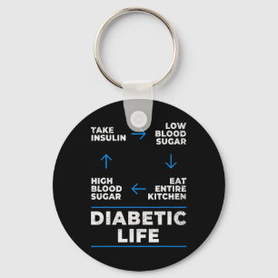 Diabetic Life Cycle Fun Diabetes Awareness Key Ring