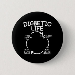 Diabetic Life Diabetes Awareness Month Insulin Pan 6 Cm Round Badge