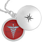 Diabetic Medical Alert Caduceus Necklace