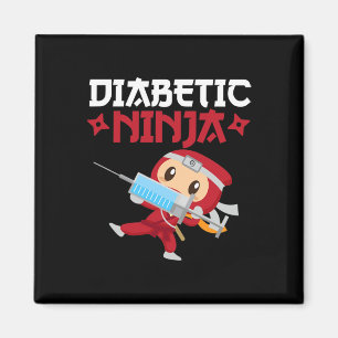 Diabetic Ninja Type 1 Diabetes Awareness Magnet
