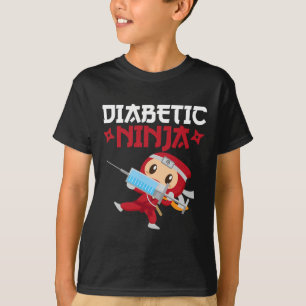 Diabetic Ninja Type 1 Diabetes Awareness  T-Shirt