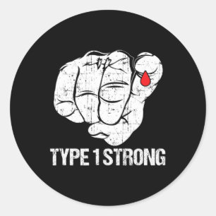 Diabetic Patients Fighter Awareness Diabetes Type  Classic Round Sticker