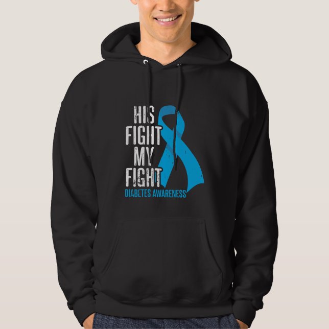 Diabetic Son Support Family Diabetes Awareness Hoodie (Front)