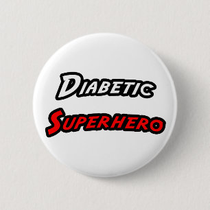Diabetic Superhero 6 Cm Round Badge
