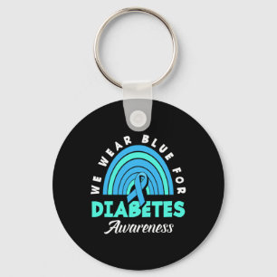 Diabetic Typ 1 T1d We Wear Blue For Diabetes Aware Key Ring