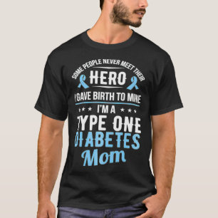 Diabetic Type 1 2 I'm A Type One Diabetes Mom Moth T-Shirt