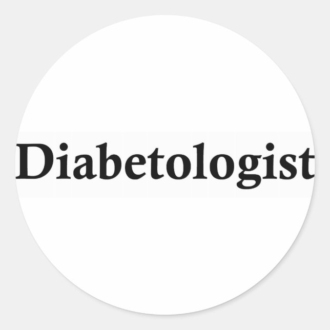 Diabetologist Classic Round Sticker (Front)