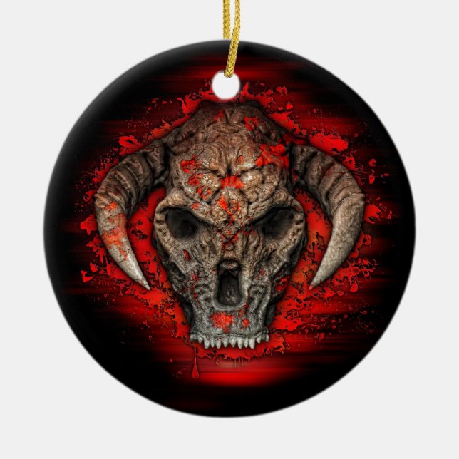 Diablo Ceramic Tree Decoration (Front)