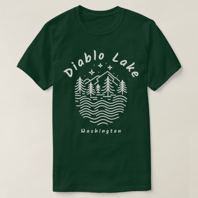 Diablo Lake Washington Souvenir  T-Shirt (Design Front)