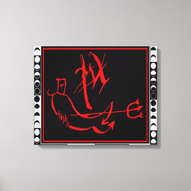 Diablo with Moon Phases Canvas Print (Front)