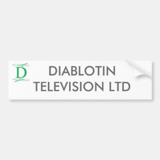 DIABLOTIN TELEVISION LTD BUMPER STICKER