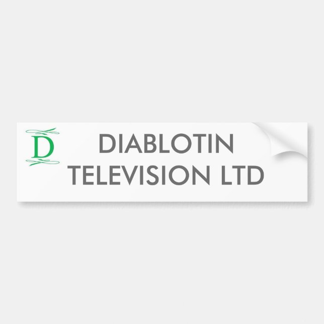 DIABLOTIN TELEVISION LTD BUMPER STICKER (Front)