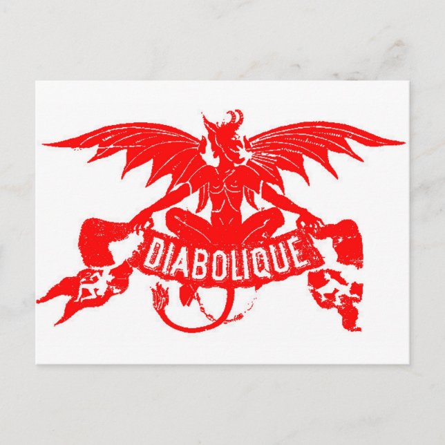 Diabolique Devil Satan Vintage Cigar Label Art Postcard (Front)