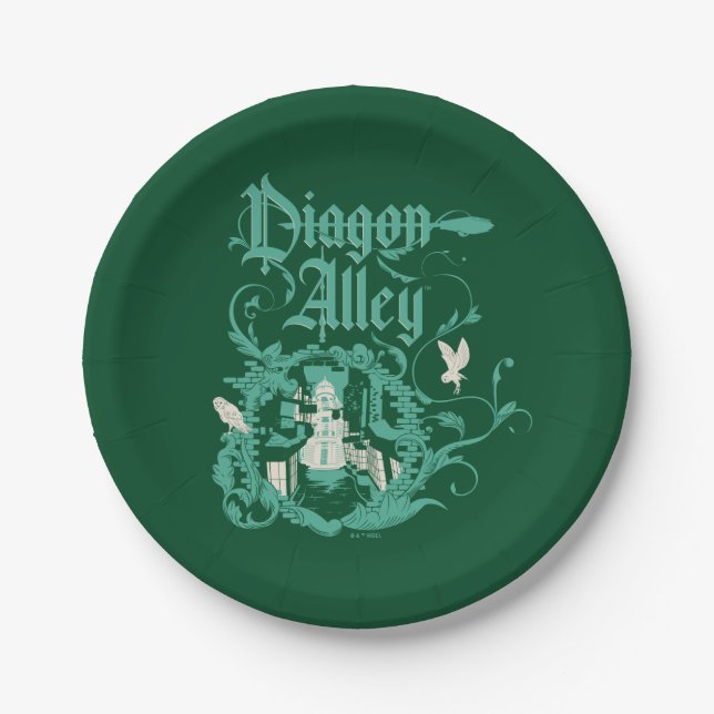 DIAGON ALLEY™ Vintage Graphic Paper Plate (Front)