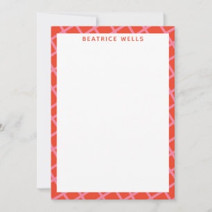 Diagonal Abstract Chequered Lines Pattern in Red