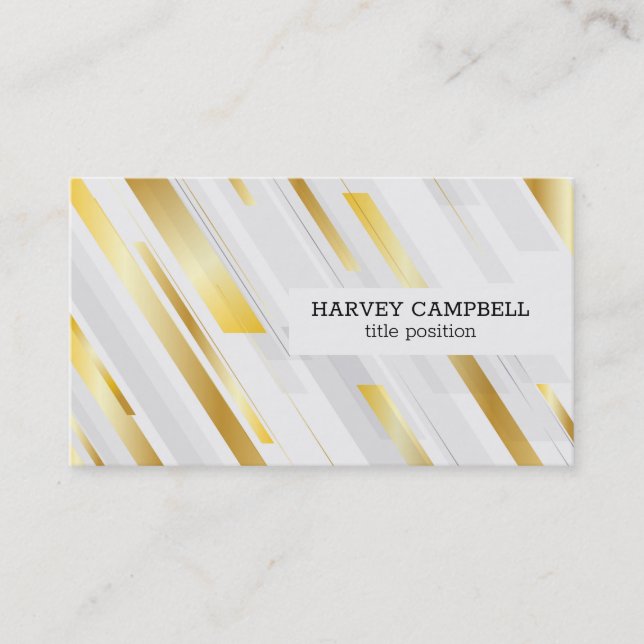 Diagonal Abstract Stripes Business Card (Front)