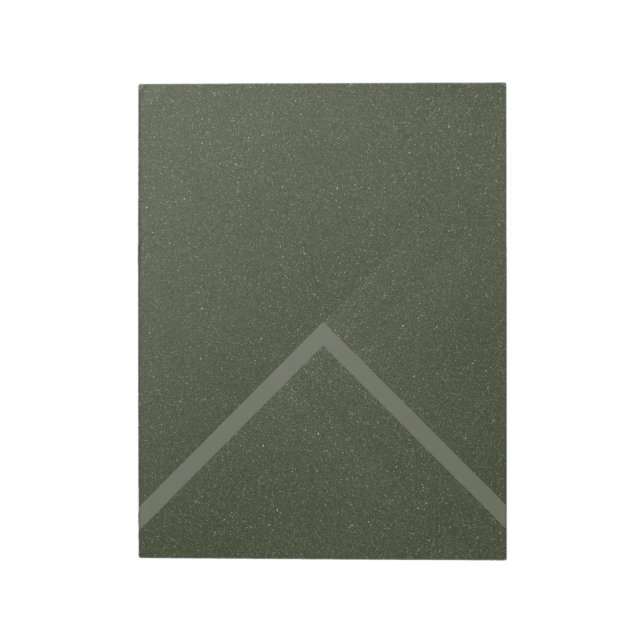 Diagonal Arrow Moss Green Notepad – Customisable (Rotated)