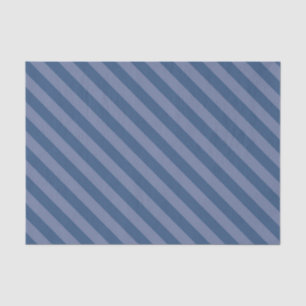 Diagonal Blue Stripes Tissue Paper