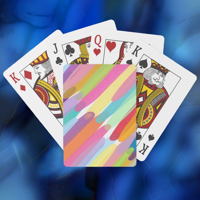 Diagonal Colour Strokes, Abstract Painting Playing Cards (Creator Uploaded)