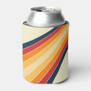 Diagonal colourful retro style sun rays can cooler