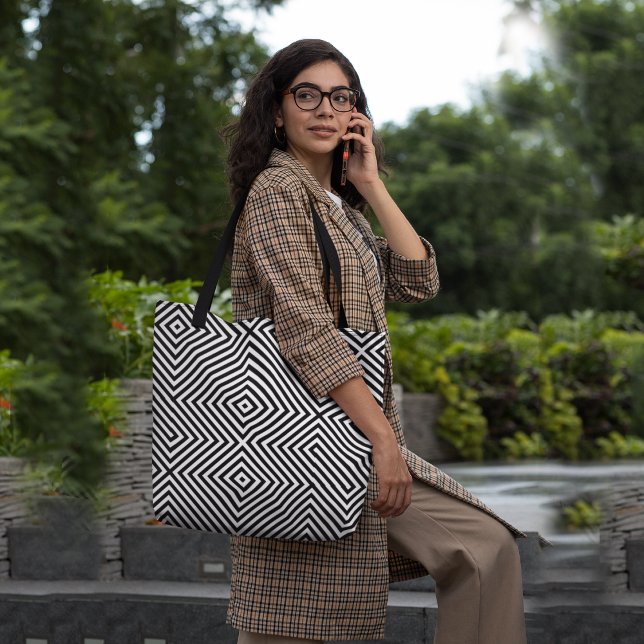 Diagonal Crossing Pattern Tote Bag (Creator Uploaded)