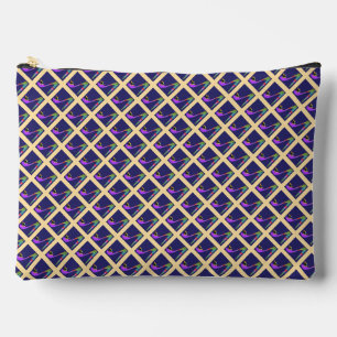 Diagonal Design High Heels Cosmetic Accessory Pouch