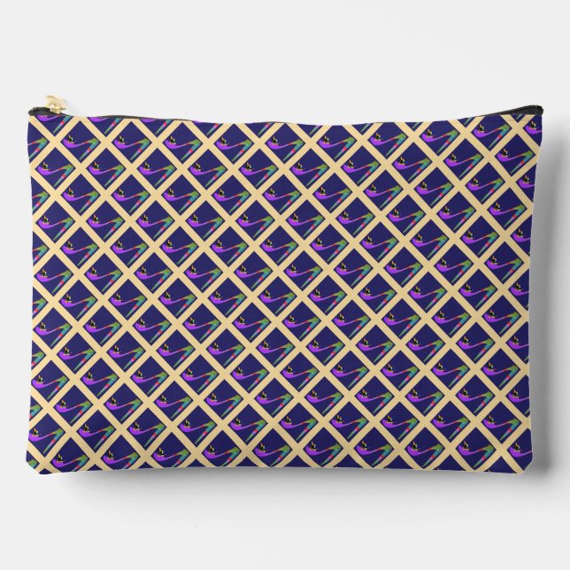 Diagonal Design High Heels Cosmetic  Accessory Pouch (Front)