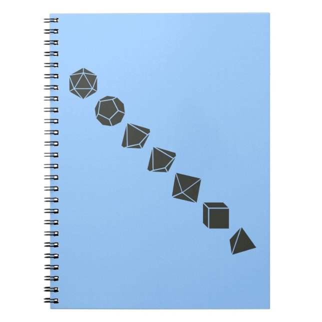 Diagonal Dice (Dark) Spiral Notebook (Front)