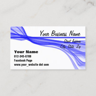 Diagonal Flowing Blue Streaks Appointment Card
