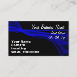 Diagonal Flowing Blue Streaks Appointment Card