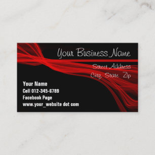 Diagonal Flowing Red Streaks Appointment Card