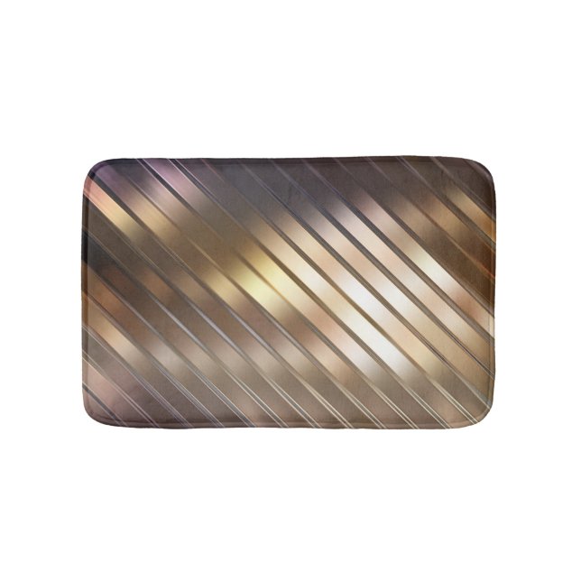 Diagonal golden abstract elegant background. bath mat (Front)
