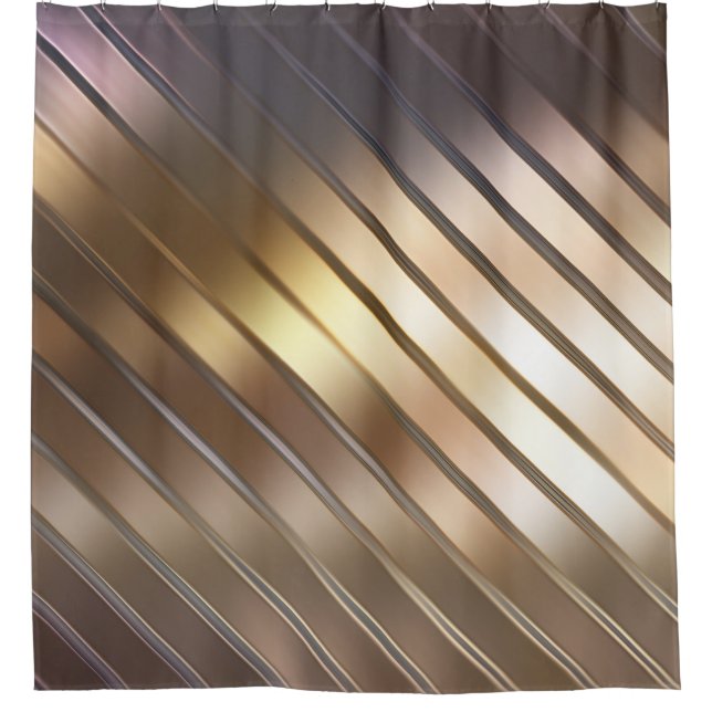 Diagonal golden abstract elegant background. shower curtain (Front)