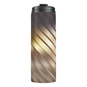 Diagonal golden abstract elegant background. thermal tumbler