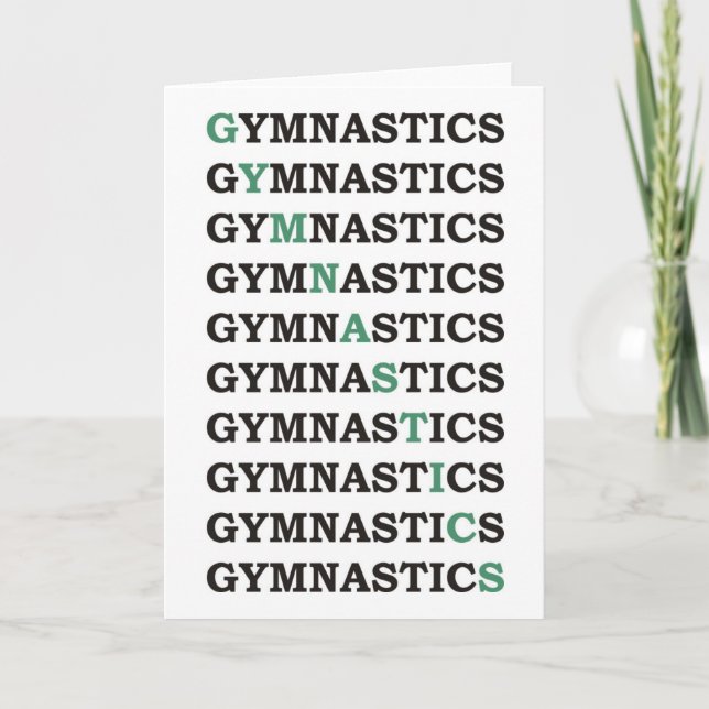 Diagonal Gymnastics Card (Front)