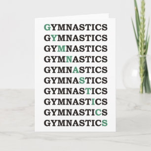 Diagonal Gymnastics Card