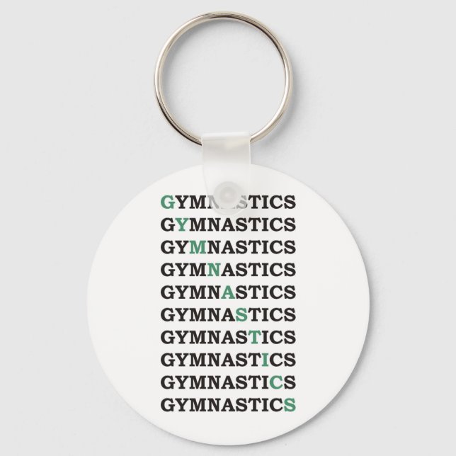 Diagonal Gymnastics Key Ring (Front)