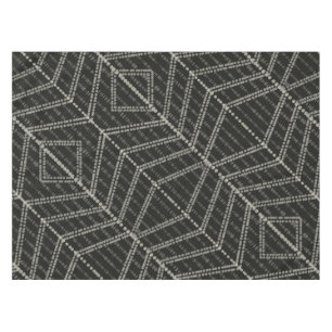 Diagonal Horizontal Vertical Grayish Spotted Dots Tablecloth