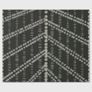 Diagonal Horizontal Vertical Grayish Spotted Dots Wrapping Paper