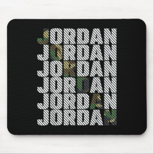 Diagonal Jordan Camo Pattern Green Camouflage  Mouse Pad