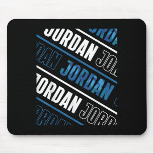 Diagonal Jordan Pattern Camo Pattern Blue Camoufla Mouse Pad