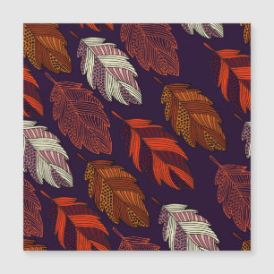 Diagonal Leaves: Hand-Drawn Vintage Pattern