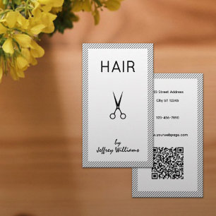 Diagonal line frame hair salon Business Card
