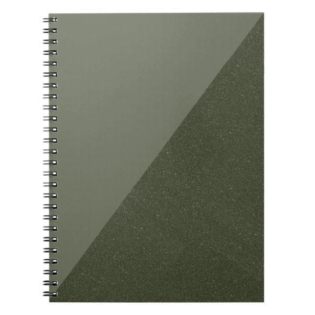 Diagonal Moss Green Custom Notebook (Front)