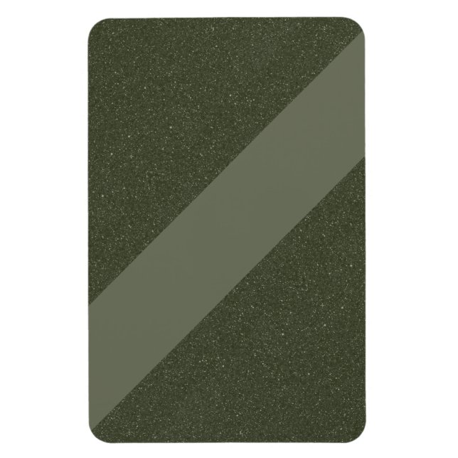 Diagonal Moss Green Modern Magnet – Customisable (Vertical)