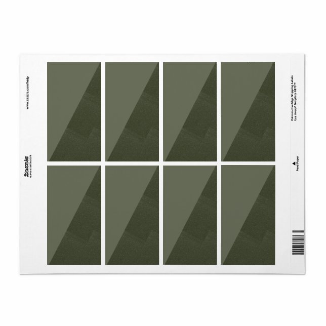 Diagonal Moss Green Return Labels (Full Sheet)