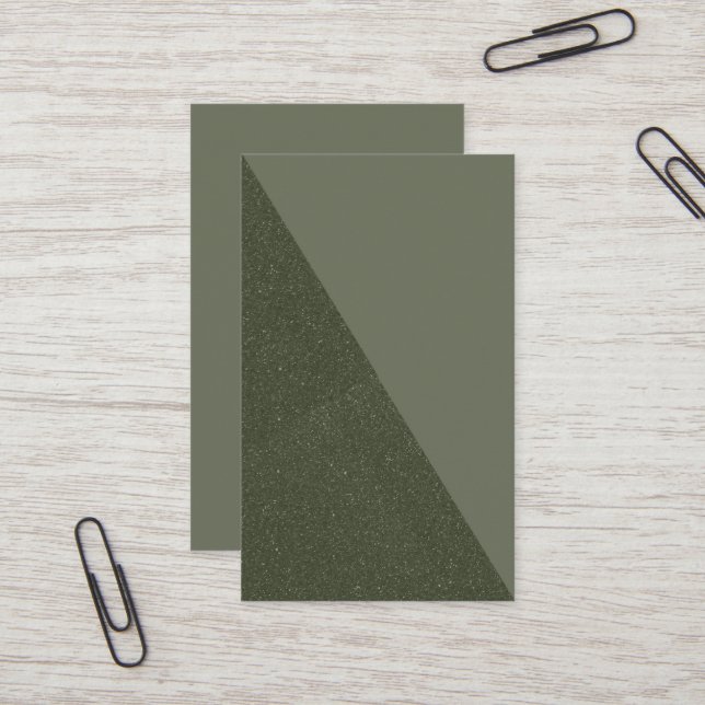 Diagonal Moss Green Textured Card – Customisable (Front/Back In Situ)